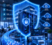 Secure enterprise network shield protecting business servers against cyber threats and unauthorized data access