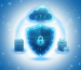 Digital security shield protecting corporate email servers and enterprise network connections against phishing attacks.